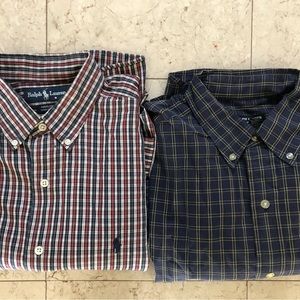 2 RALPH LAUREN Men’s Shirts-Medium